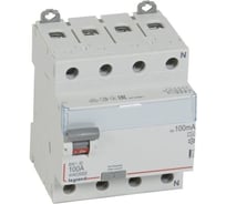 Выключатель дифференциального тока Legrand DX³ID 4П 400 В~ 100 А тип A 100 мА 4 модуля 411773