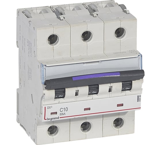 Автоматический выключатель Legrand DX³ 50кА 10А 3п C 410160