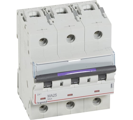 Автоматический выключатель Legrand DX³ 50кА 25А 3п MA 410253