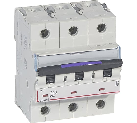 Автоматический выключатель Legrand DX³ 50кА 50А 3п C 410166 1