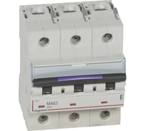 Автоматический выключатель Legrand DX³ 50кА 63А 3п MA 410255