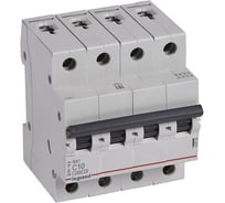 Автоматический выключатель Legrand RX3 4,5кА, 10А, 4П, C 419739