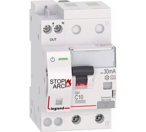 УЗДП Legrand DX3 Stop Arc 1P+N C10 10000A 30mA A (с АВДТ) 415965