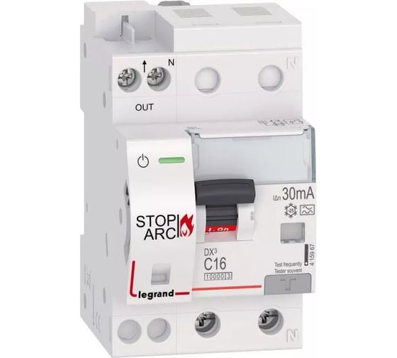 УЗДП Legrand DX3 Stop Arc 1P+N C16 10000A 30mA A (с АВДТ) 415967 1