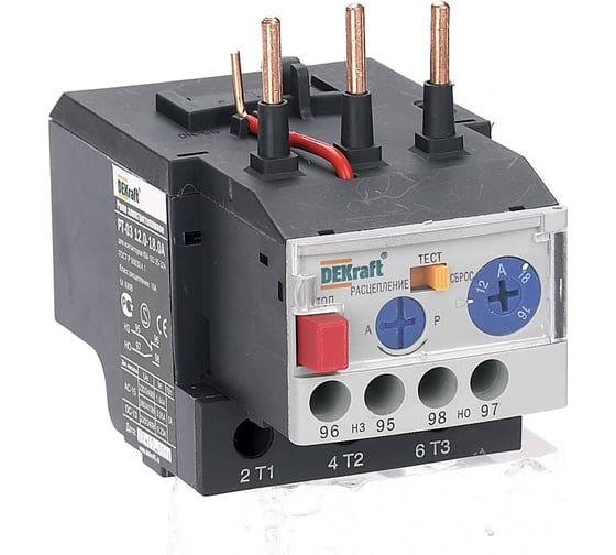 Тепловое реле перегрузки Dekraft РТ03-25-32-9.00A-12.0A 23119DEK 1