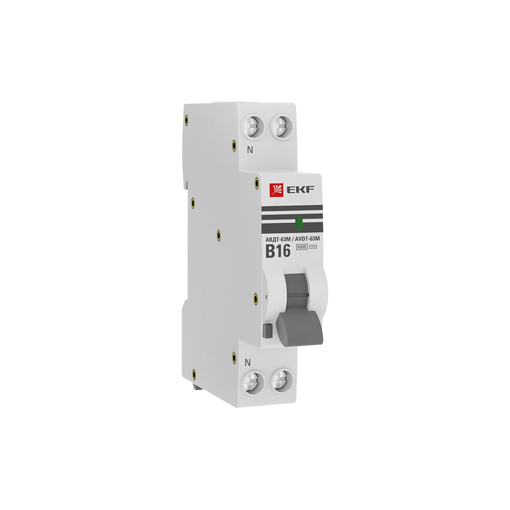 Дифференциальный автомат EKF PROxima АВДТ-63М 16А, 30мА, 1 модуль ...