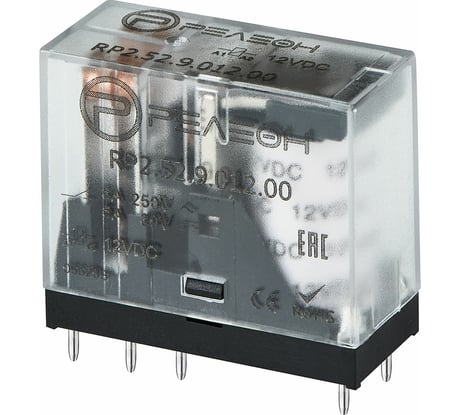 Промежуточное реле РЕЛЕОН 2 перекидных контакта 5А 12В DC RP252901200