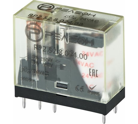 Промежуточное реле РЕЛЕОН 2 перекидных контакта 5А 24В AC RP252802400