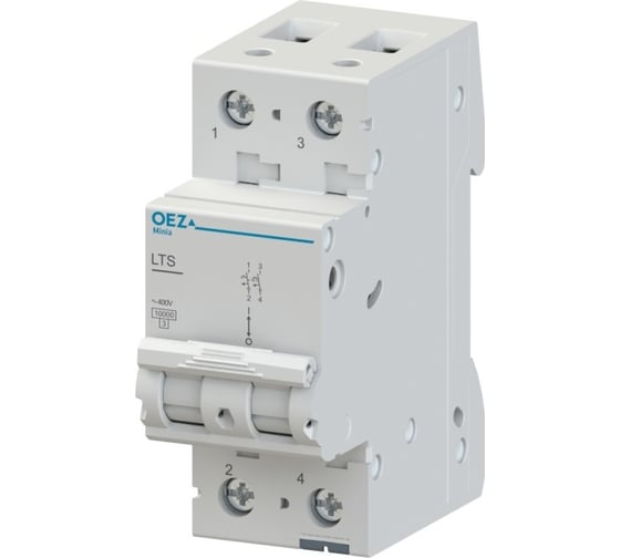 Автоматический выключатель OEZ серия LTS, 2p, 2А, кривая D, 10кА, PI: LTS-2D-2 42070 1