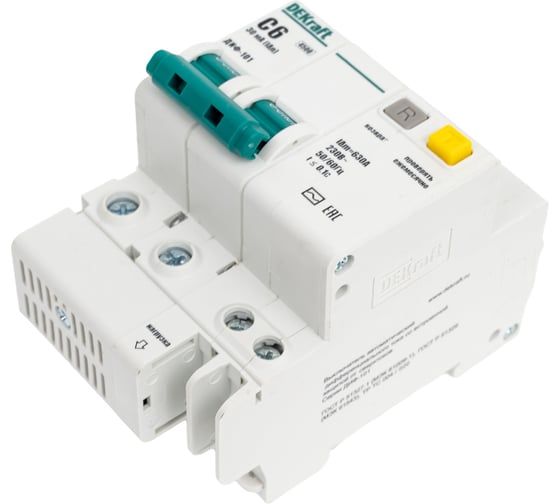 Дифференциальный автомат Dekraft ДИФ101-2Р-006А-030-C 15001DEK