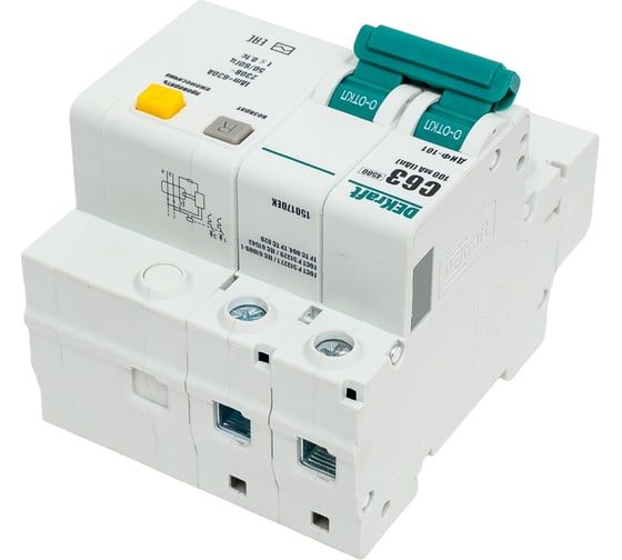 Дифференциальный автомат Dekraft ДИФ101-2Р-063А-100-C 15017DEK
