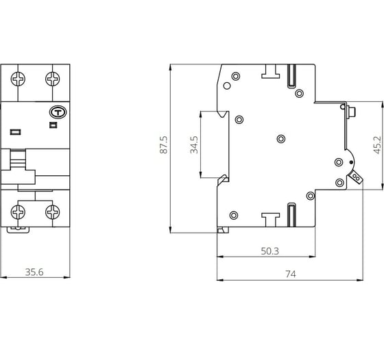 Дифференциальный автомат Iskra KAFI2-C-25/0.03 УТ-00019756