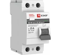 Устройство защитного отключения EKF ВД-100 2P 25А 10мА электро-механический, тип А PROxima elcb-2-25-10-em-a-pro