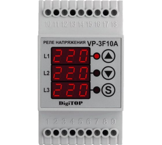 Реле напряжения DigiTOP Vp-3F10A