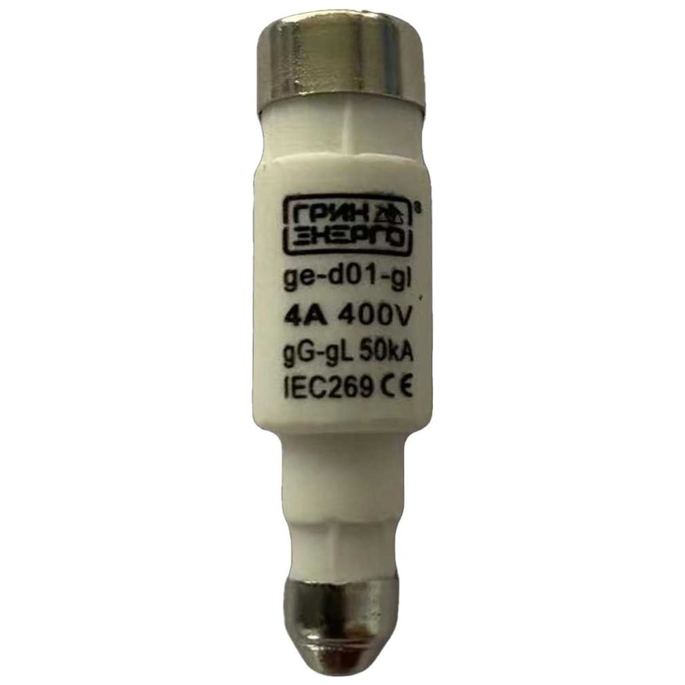 Предохранитель ГРИНЭНЕРГО D01 gl 4A 400V ge-d01-gl-4a-400v - выгодная ...