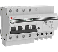 Дифференциальный автомат EKF PROxima АД-4 S, 40А/300мА, характеристика C, AC, 270В 4,5кА DA4-40-300S-pro