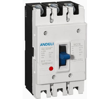 Автоматический выключатель ANDELI ADM3-125L/3P 100A 30kA артикул ADL06-081