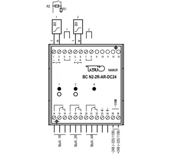Блок сопряжения ТЕКО BC N2-2R-AR-DC24-C 00-00022129
