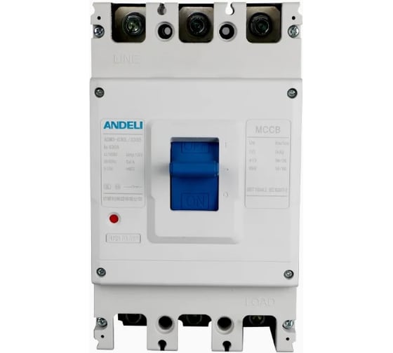 Автоматический выключатель ANDELI ADM3-630L/3P 600A, 50kA артикул ADL06-096