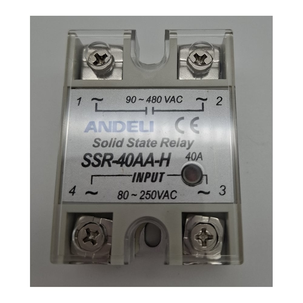 Твердотельное реле ANDELI SSR-40AA-H 40A Управляющее напряжение 80-250V ...