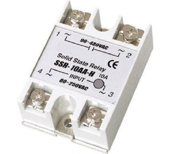Твердотельное реле ANDELI SSR-40AA-H 40A Управляющее напряжение 80-250V AC 90-480V AC артикул ADL09-255