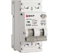 Автоматический выключатель дифференциального тока селективный EKF АВДТ-63N (S) 1P+N 32А 100мА характеристика C тип AC электронный 6кА PROXIMA D63N26ES32C100