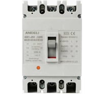 Автоматический выключатель ANDELI AM1-250M/3P 250A 50KA артикул ADL06-1129