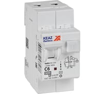 Автоматический выключатель дифференциального тока с защитой от сверхтоков КЭАЗ OptiDin D63-22C6-AC-У3 2P, C6, 30mA, 4,5кА 328103