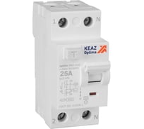 Выключатель дифференциального тока без защиты от сверхтоков КЭАЗ OptiDin DM63-2225-A-4,5-УХЛ4 2P, 25, 30mA 343912