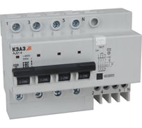 Автоматический выключатель дифференциального тока с защитой от сверхтоков КЭАЗ АД14-41C120-АC-УХЛ4 4P, C20, 10mA, 4,5кА 318753