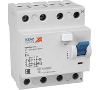 Выключатель дифференциального тока без защиты от сверхтоков КЭАЗ OptiDin DM63-4425-A-УХЛ4 4P, 25, 300mA 254303