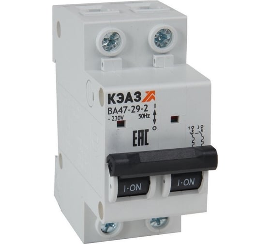 Выключатель автоматический модульный КЭАЗ ВА47-29-2D1-УХЛ3 (4,5кА)-КЭАЗ 6 шт 318257 1