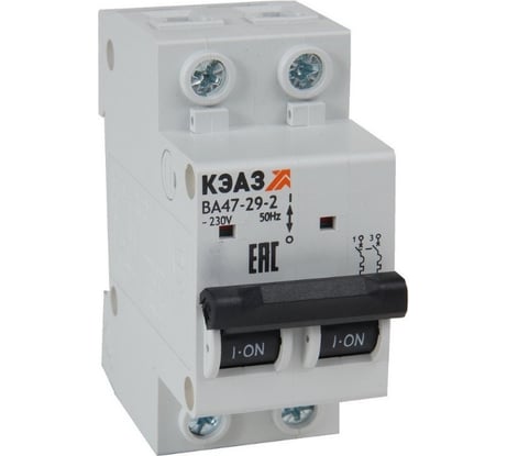 Выключатель автоматический модульный КЭАЗ ВА47-29-2C40-УХЛ3 (4,5кА)-КЭАЗ 6 шт 318248