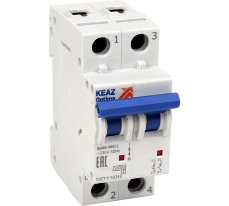 Выключатель автоматический модульный КЭАЗ OptiDin BM63-2B32-УХЛ3 (Новый) 260588