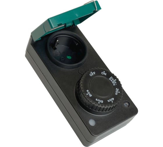 Розетка с таймером (с датчиком освещенности) FERON TM29, IP44, суточная, 2300W/10A, 51434
