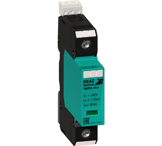Ограничитель импульсных перенапряжений (УЗИП) КЭАЗ OptiDin OM-II-1-280/40 114294