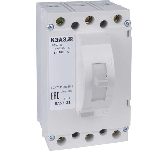 Выключатель автоматический КЭАЗ ВА57-31-840010-20А-400-690АС-УХЛ3- 300827 1