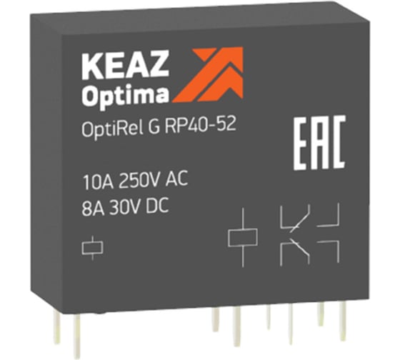 Реле промежуточное КЭАЗ OptiRel G RP40-52-48D-10-CO 50 шт 281028 1