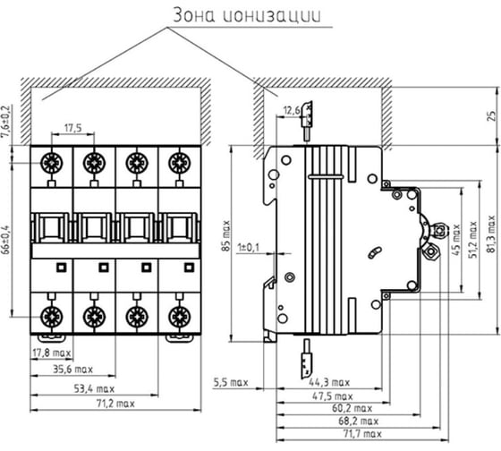 Выключатель автоматический КЭАЗ OptiDin BM63-3K1-10-УХЛ3 260211