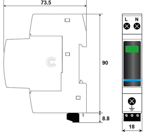 Устройство защиты от импульсных перенапряжений CITEL DAC15CS-20-275 821610221