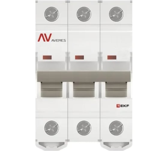 Выключатель автоматический EKF AV-10 3P 2A (L) 10kA AVERES mcb10-3-02L-av