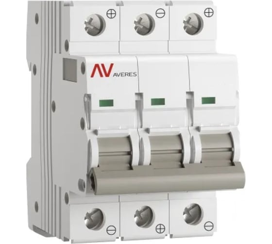 Выключатель автоматический EKF AV-10 DC 3P 25A (L) 10kA AVERES mcb10-DC-3-25L-av 1