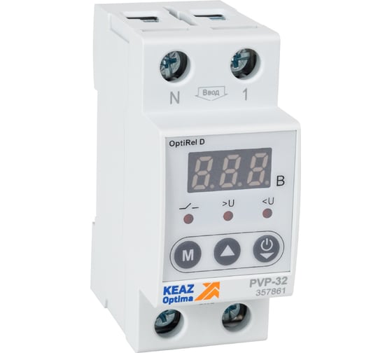 Реле напряжения КЭАЗ OptiRel D PVP-80 с ЖК-дисплеем 80 А 357865