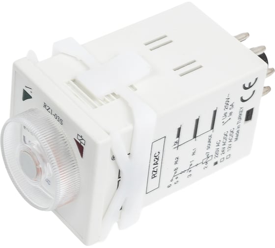 Реле времени Emas 0,3-3 сек 220В AC-DC RZ1A2C03S-5 1