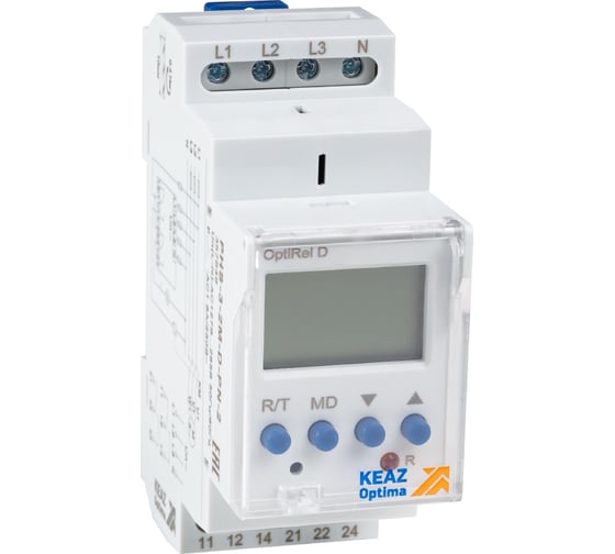 Реле контроля фаз цифровое КЭАЗ OptiRel D PHS-3-2M-D-PN-2 3Ф 2СО 357849