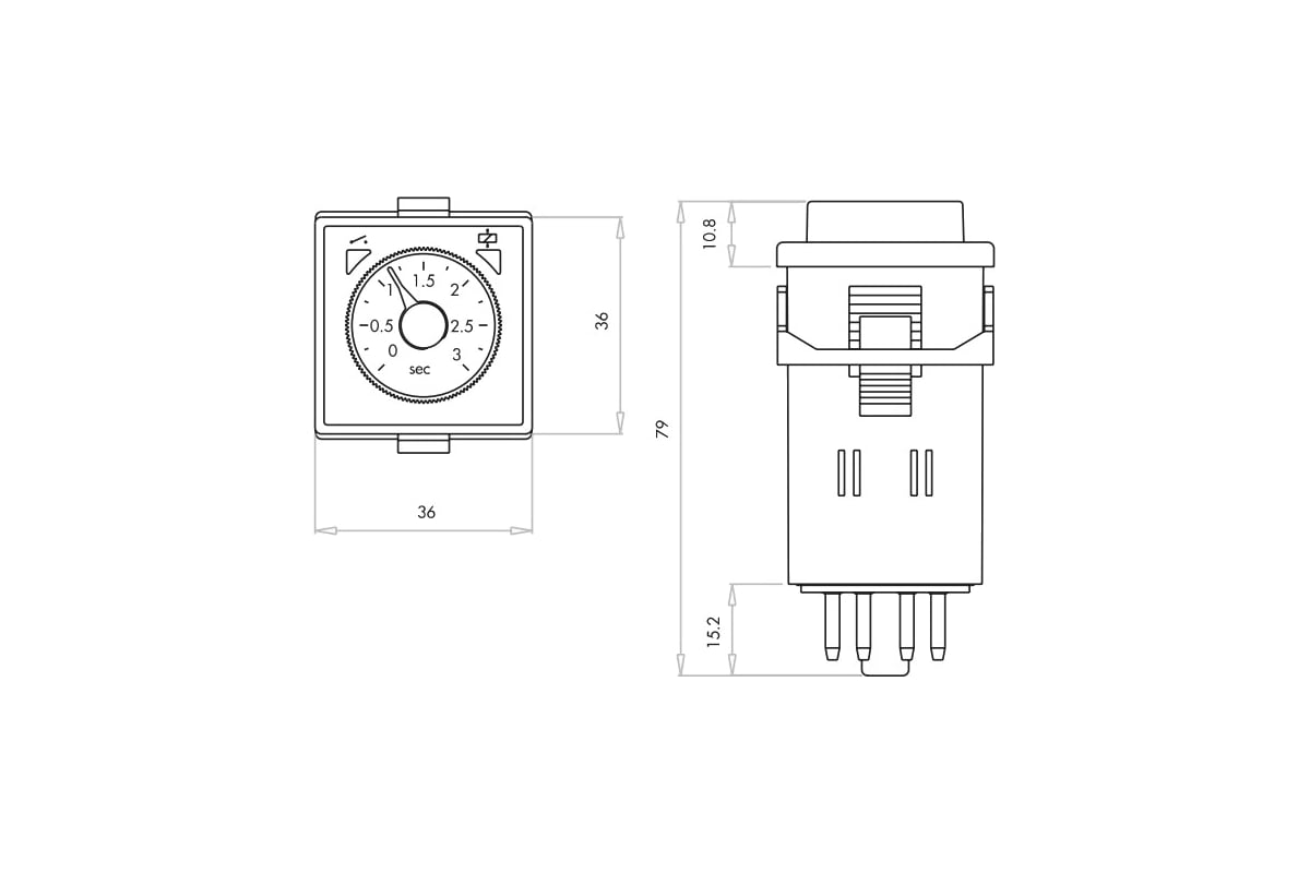 Реле времени Emas с задержкой выключения 0,3-3 сек 24-220В AC-DC ...