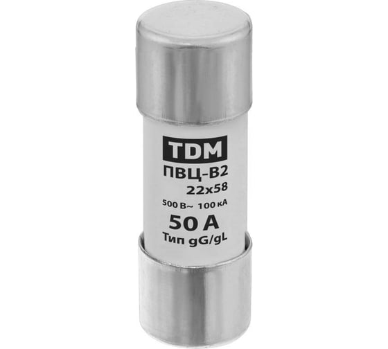 Плавкая вставка TDM ПВЦ-В2 22x58 50А SQ0729-0033