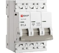 Автоматический выключатель EKF PROXIMA ВА 47-63N 3P 1,6А (D) 4,5 кА M63431T6D