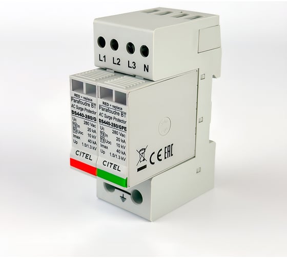 Устройство защиты от импульсных перенапряжений CITEL УЗИП тип 2 DS440-280/G 311122
