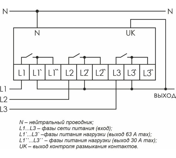 Переключатель фаз Евроавтоматика F&F PF-451-1 EA04.005.005